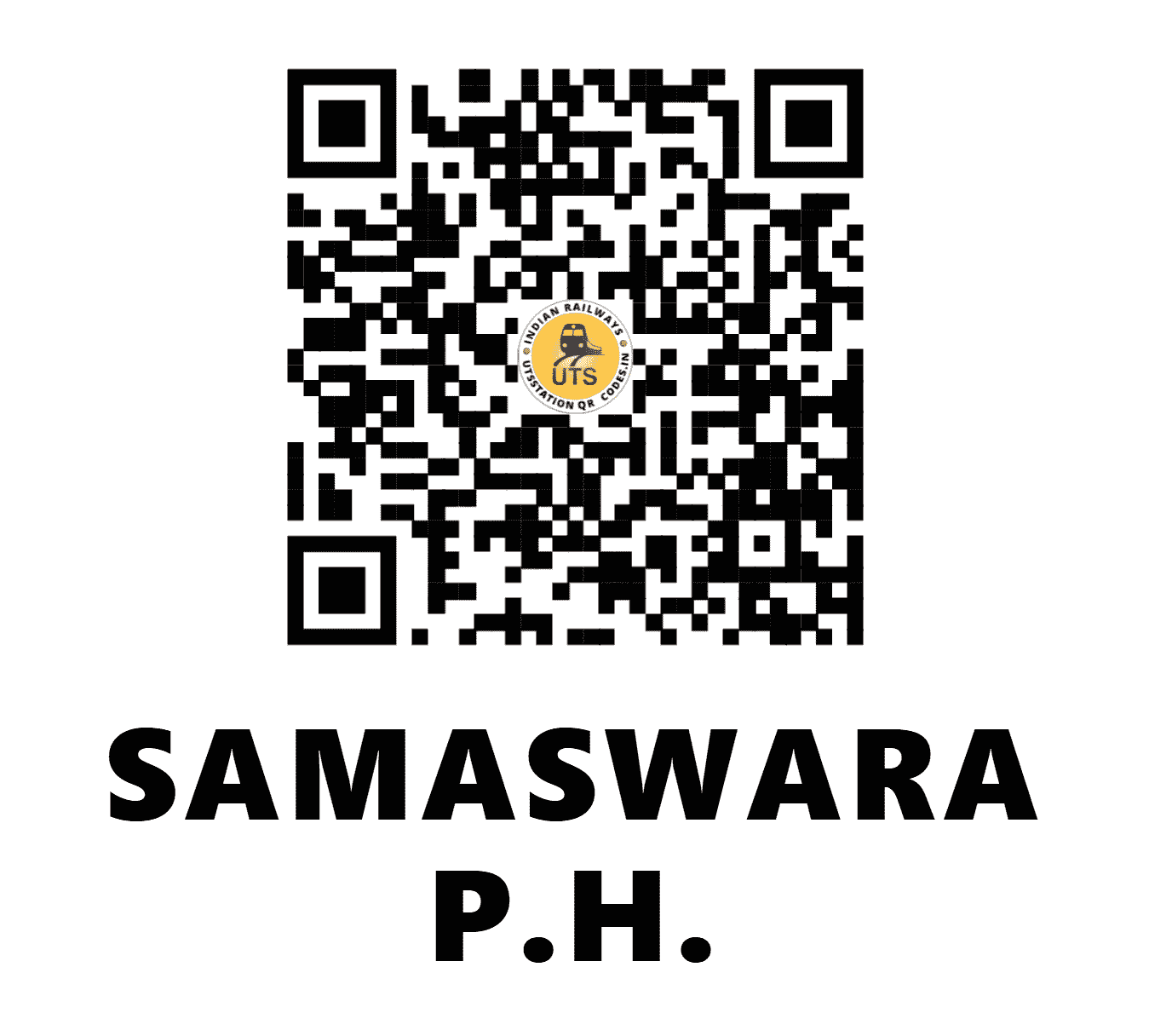 UTS QR Code for SAMASWARA P.H. - SMSR - SB (MADHYA PRADESH)
